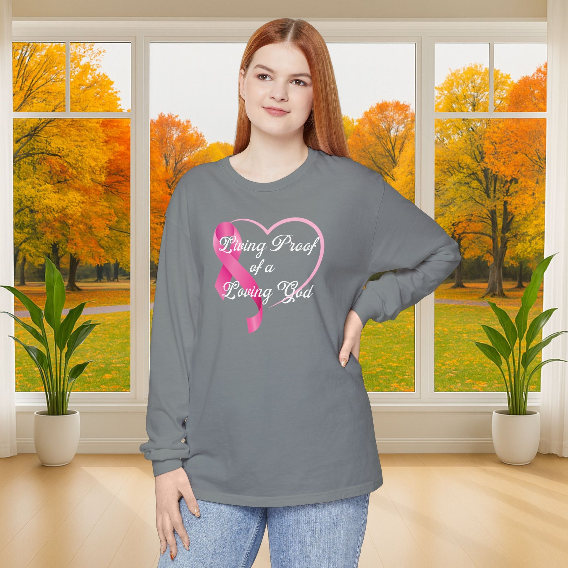 Living Proof Of A Loving God Heart Unisex Relaxed Fit Long Sleeve T-Shirt - My Faith My Father