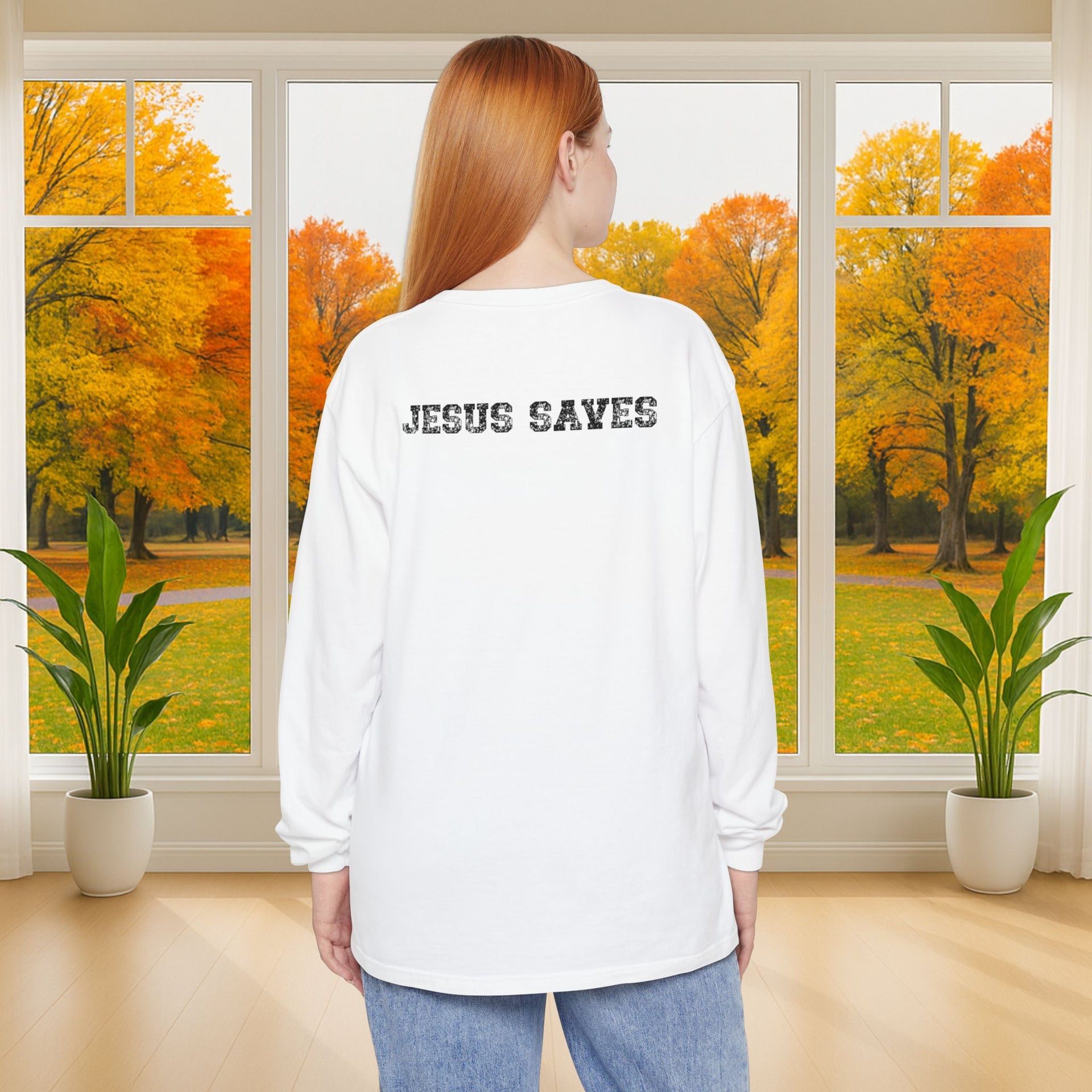 Jesus Saves Unisex Long Sleeve T-Shirt - My Faith My Father