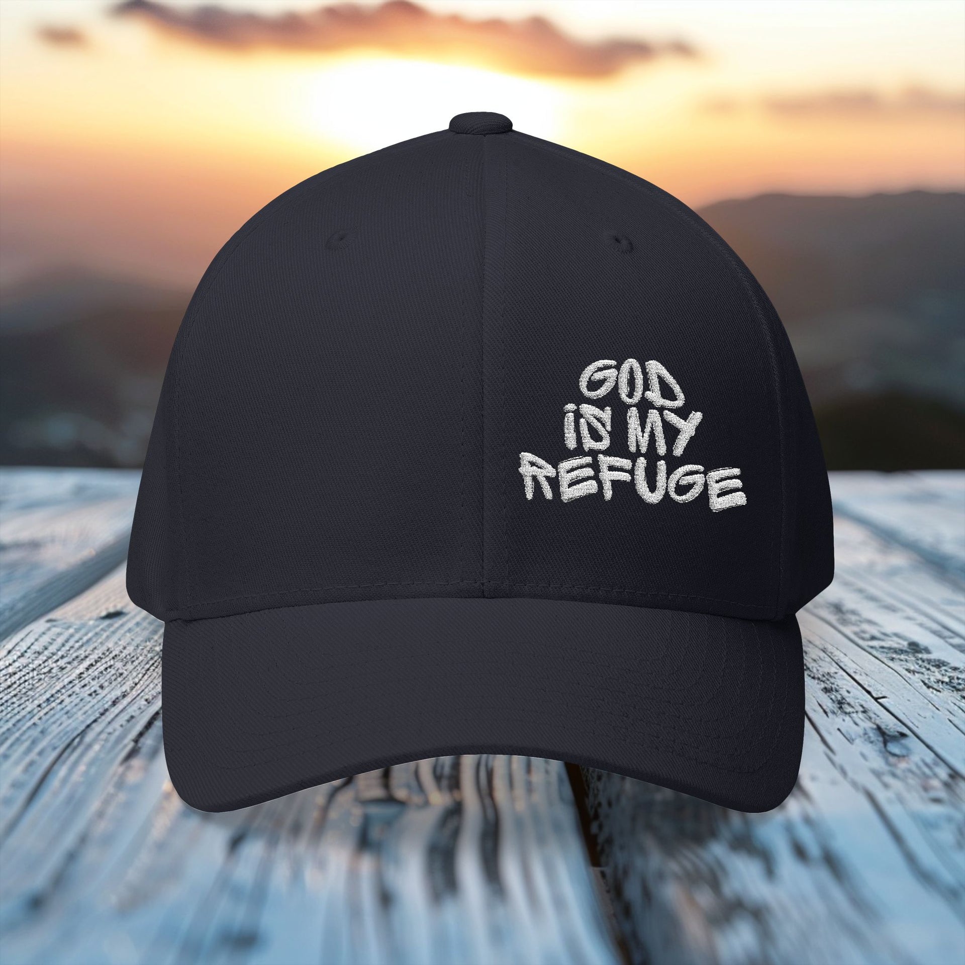 God Is My Refuge Flexfit Hat - My Faith My Father