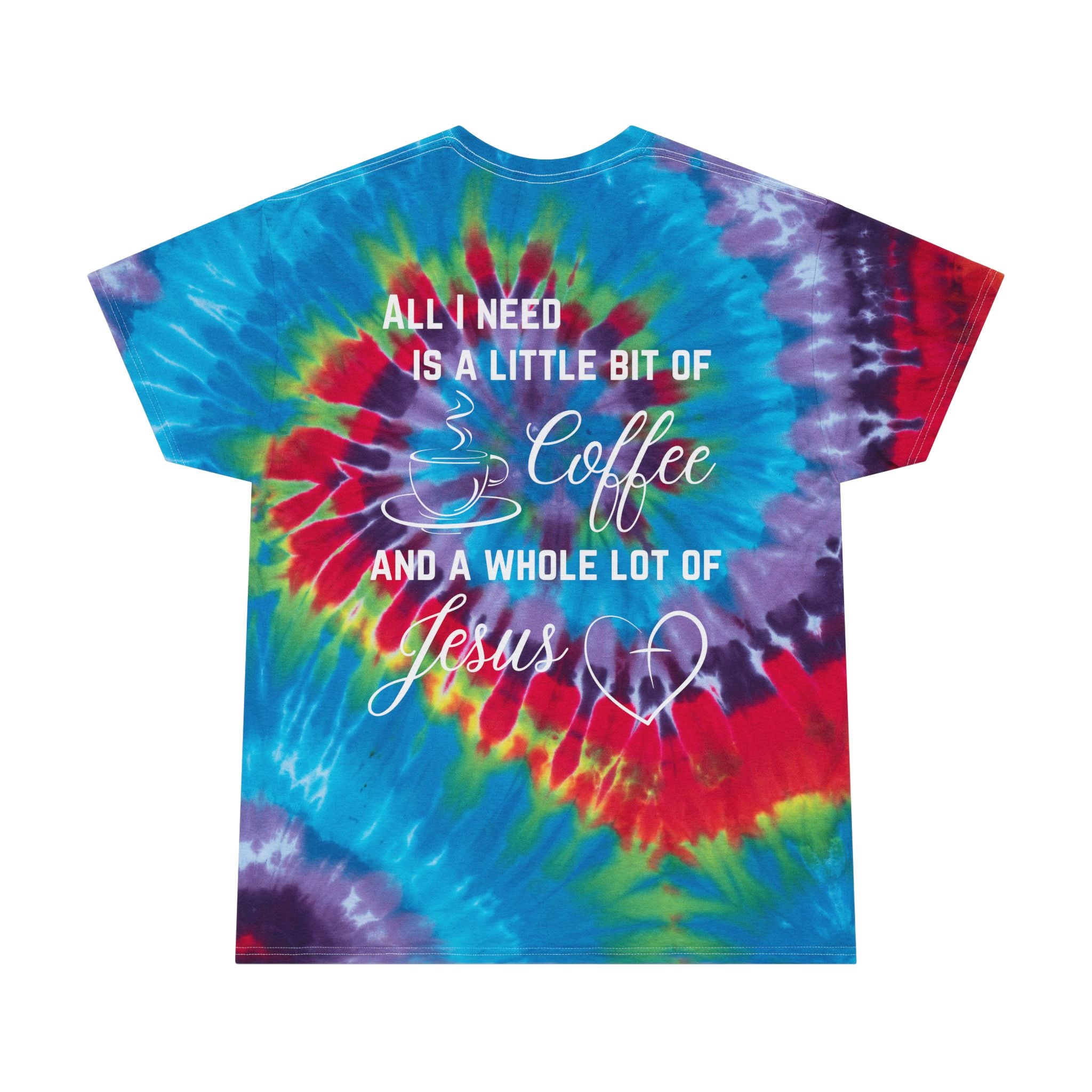 All I Need Is Jesus – Unisex Spiral Tie-Dye Christian T-Shirt | Faith-Filled Casual Tee