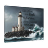 Psalm 18:2 Lighthouse Matte Canvas Wall Art - My Faith My Father