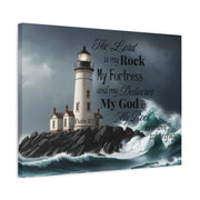 Psalm 18:2 Lighthouse Matte Canvas Wall Art - My Faith My Father