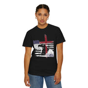 God + USA Unisex Relaxed Fit Garment-Dyed T-shirt, Christian Inspirational Tee - My Faith My Father