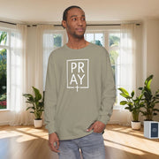 Pray + Cross Unisex Relaxed Fit Long Sleeve T-Shirt - My Faith My Father