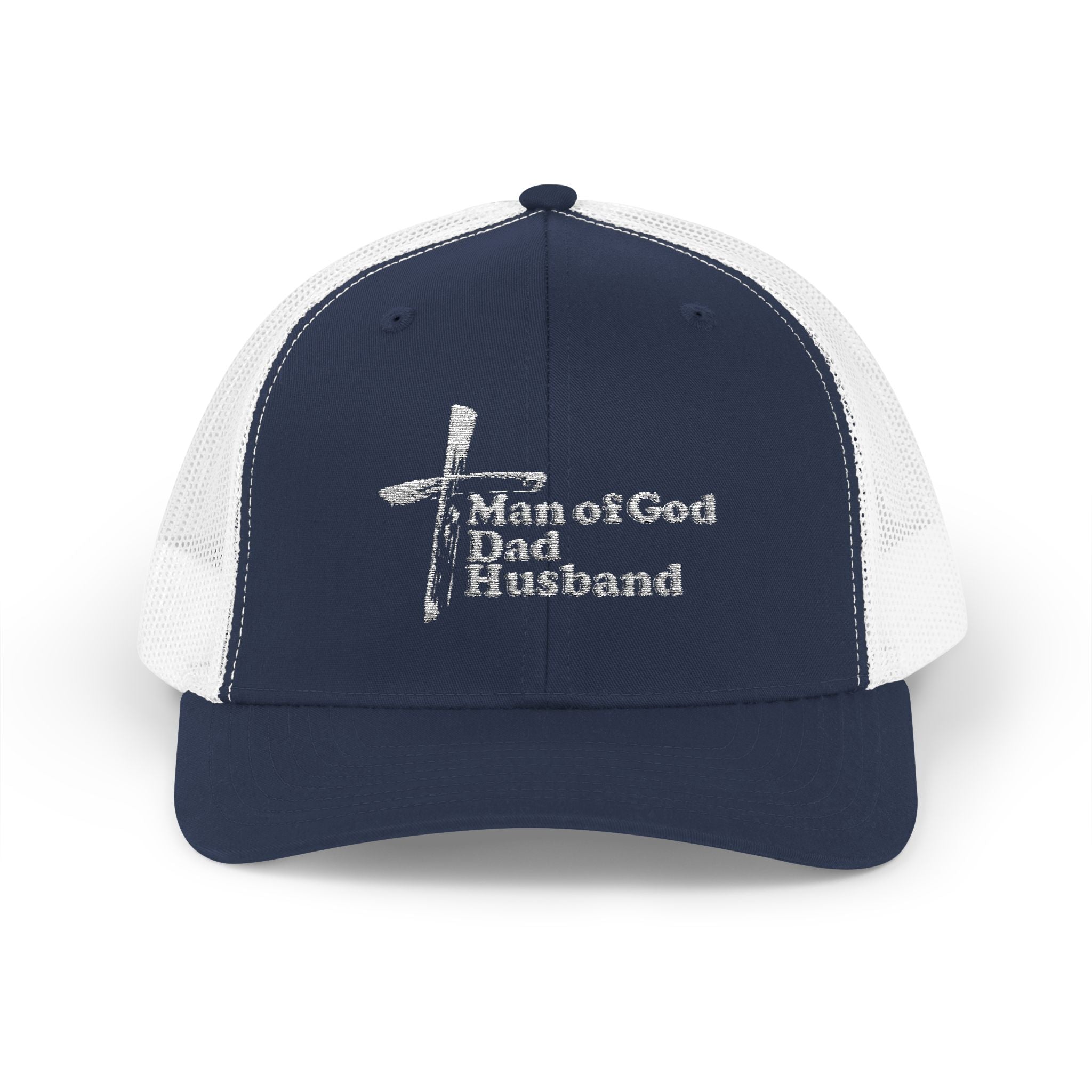 Man of God, Dad, Husband Snapback Trucker Hat