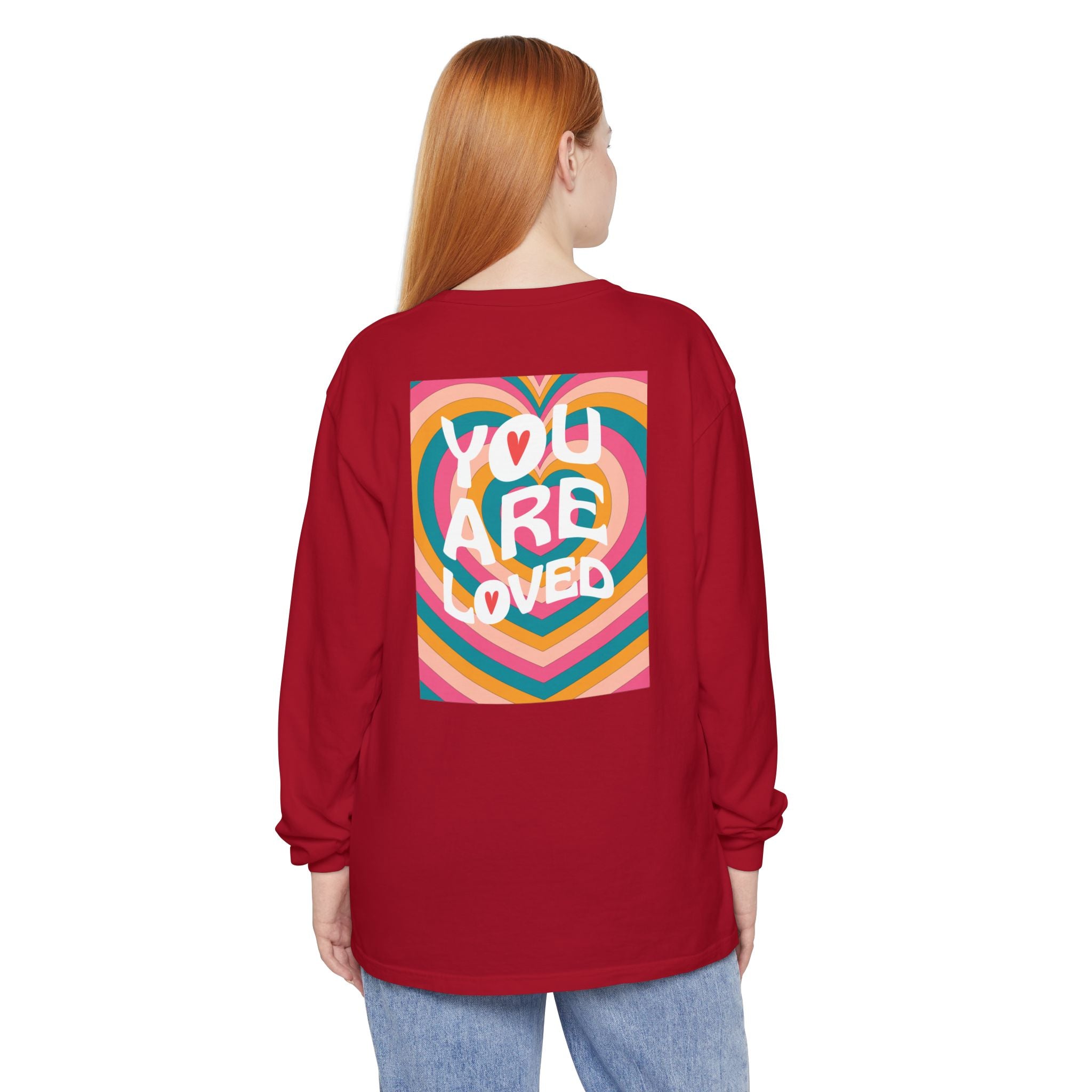 You Are Loved Retro Unisex Relaxed Fit Long Sleeve T-Shirt