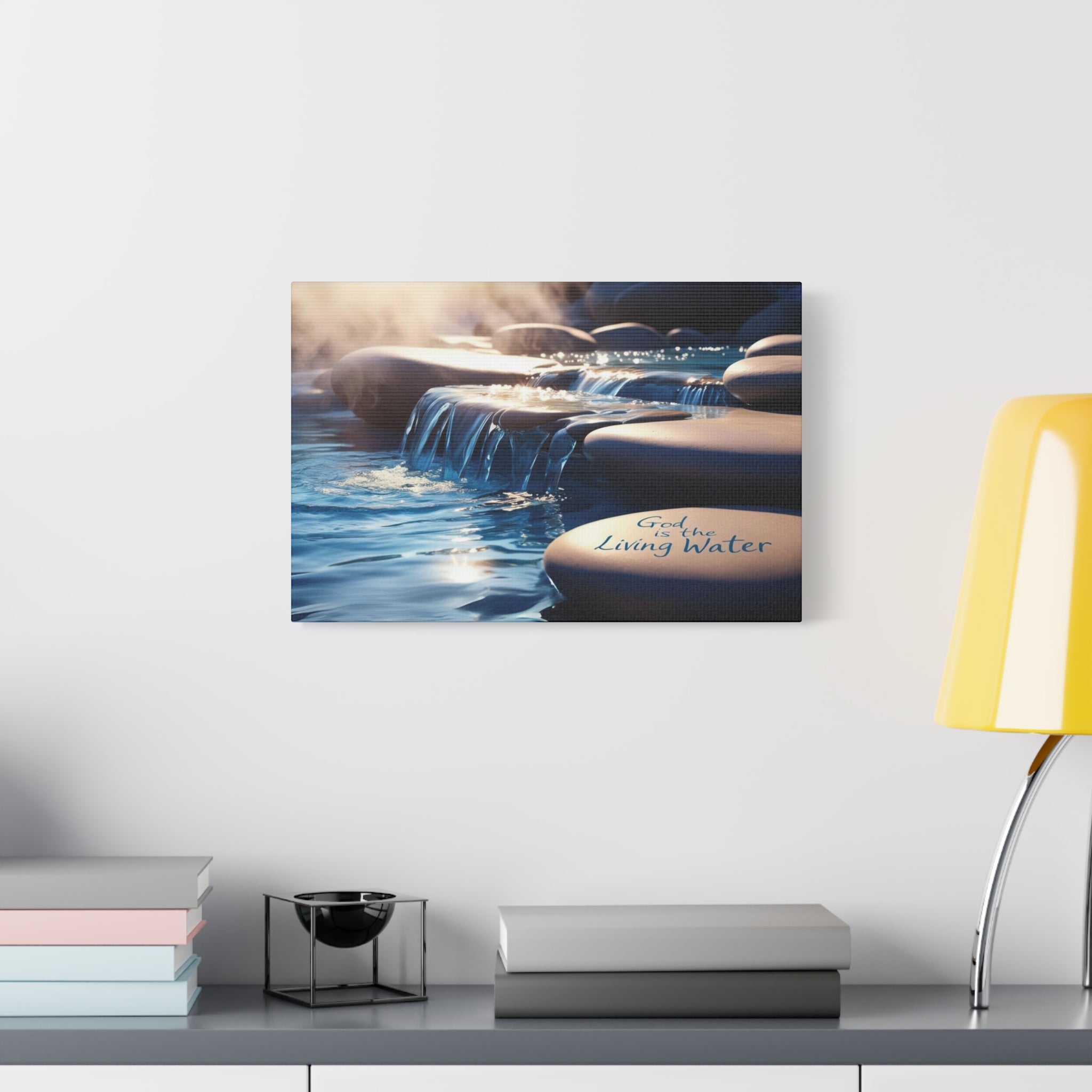 God is the Living Water Wall Decor Canvas