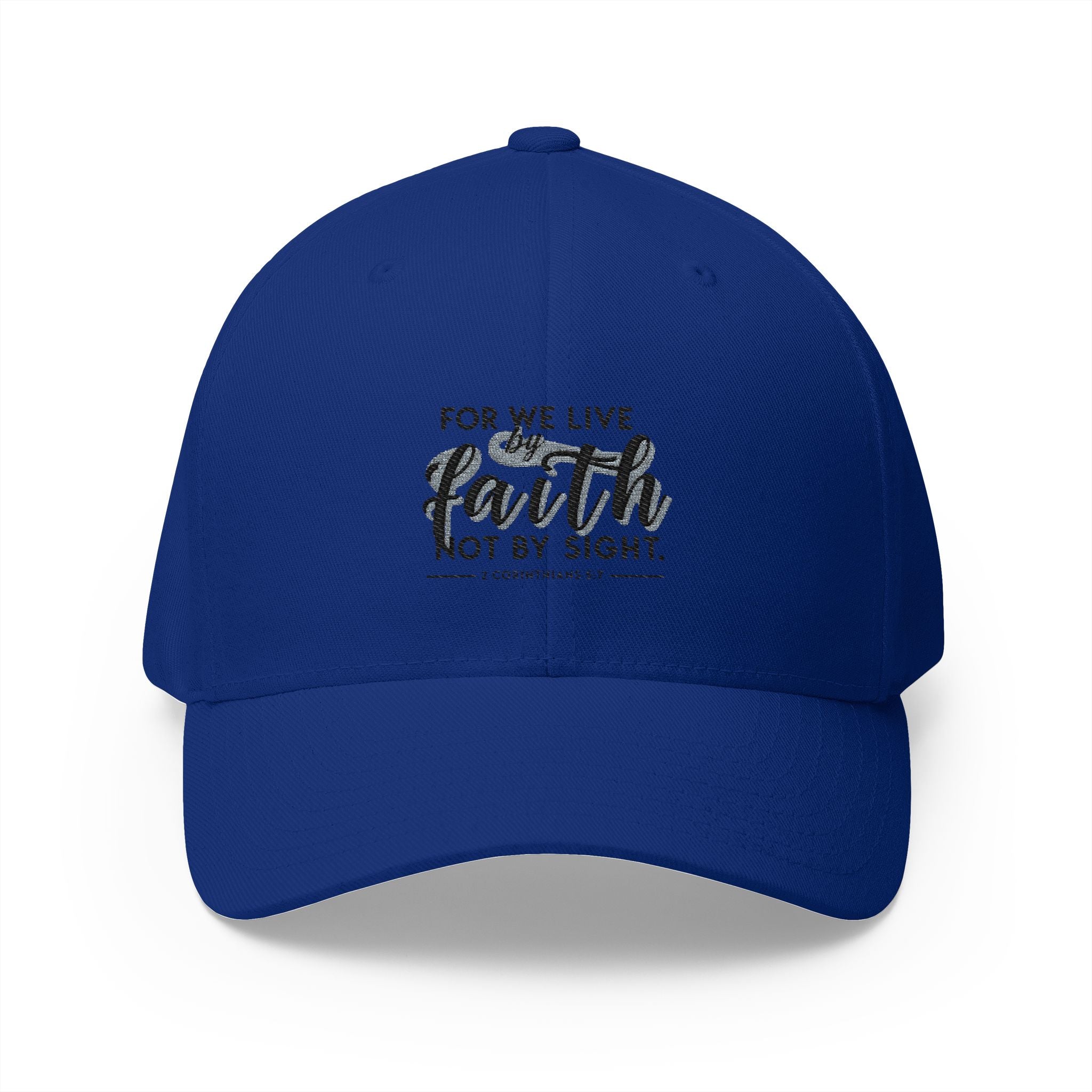 For We Live By Faith Flexfit Hat