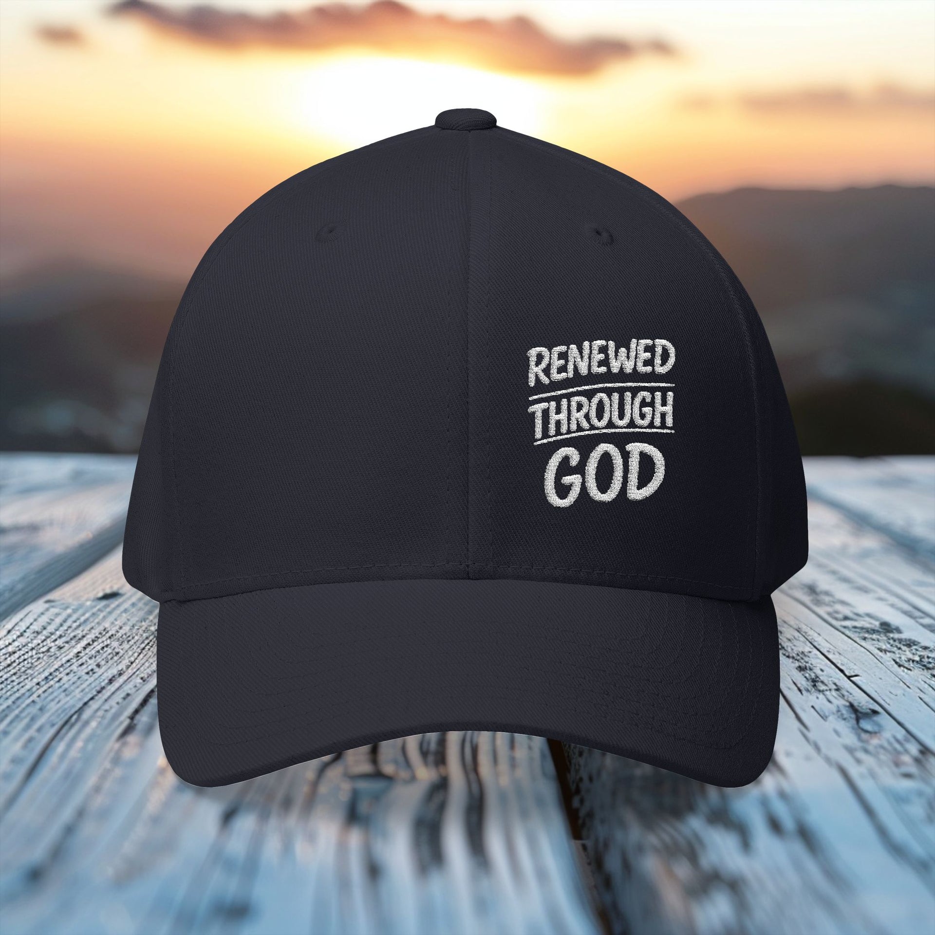 Renewed Through God Flexfit Hat - My Faith My Father