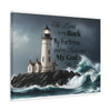Psalm 18:2 Lighthouse Matte Canvas Wall Art - My Faith My Father