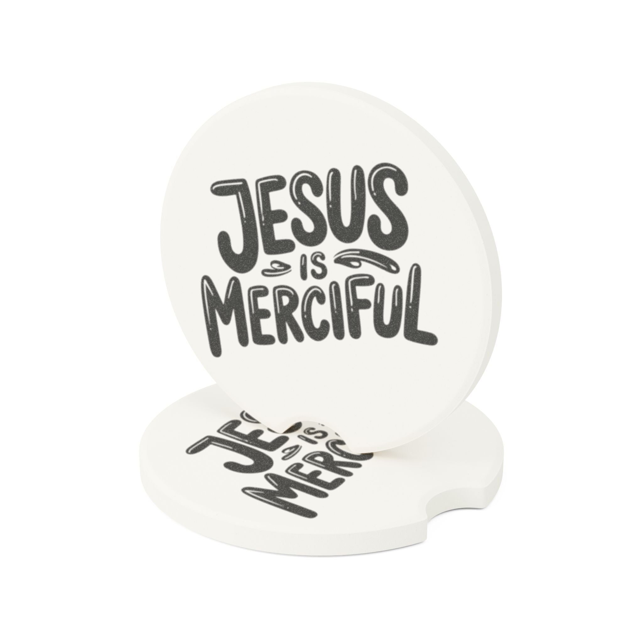 Jesus Is Merciful Soapstone Car Coaster