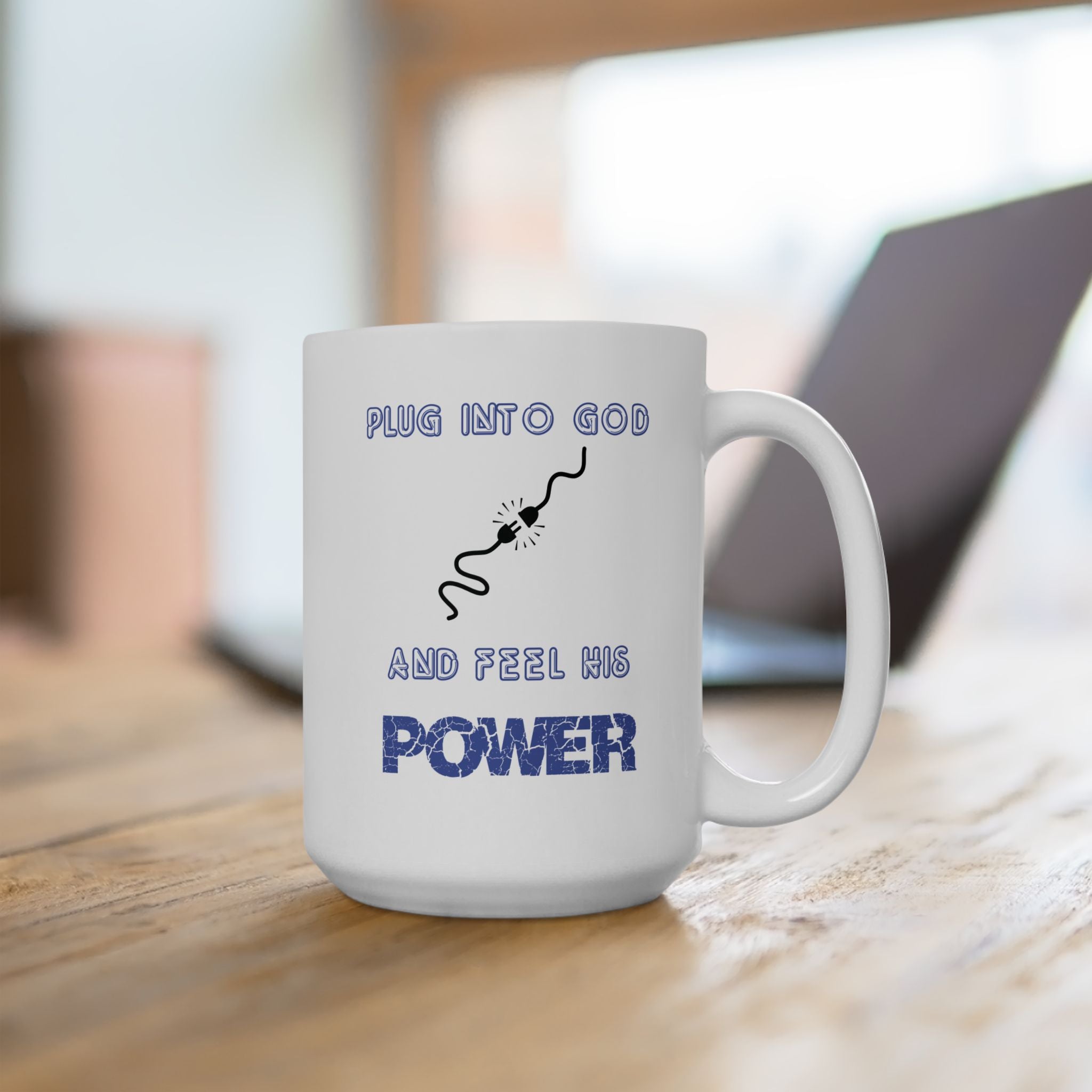 Plug Into God Ceramic Mug