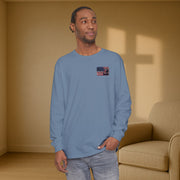 I Stand for the Flag, I Kneel for the Cross Unisex Relaxed Fit Long Sleeve T-Shirt - My Faith My Father