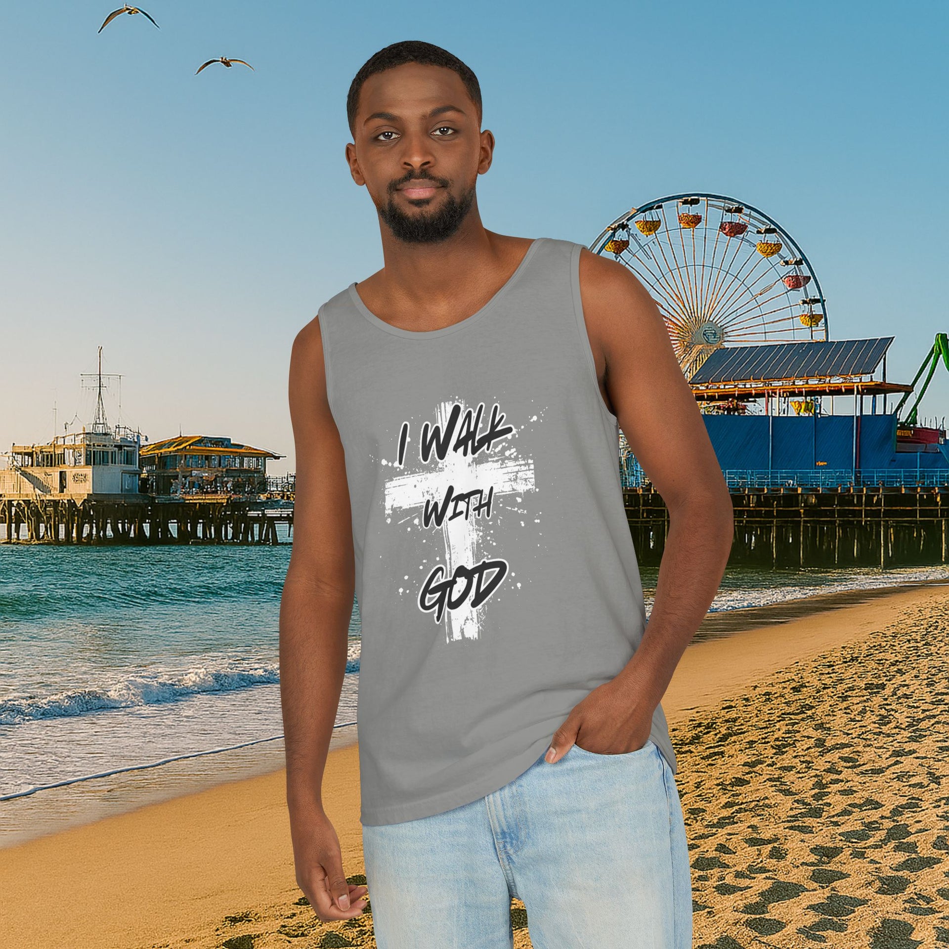 I Walk With God Unisex Relaxed Fit Tank Top - My Faith My Father