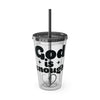 God Is Enough Sunsplash 16oz Tumbler With Straw - My Faith My Father