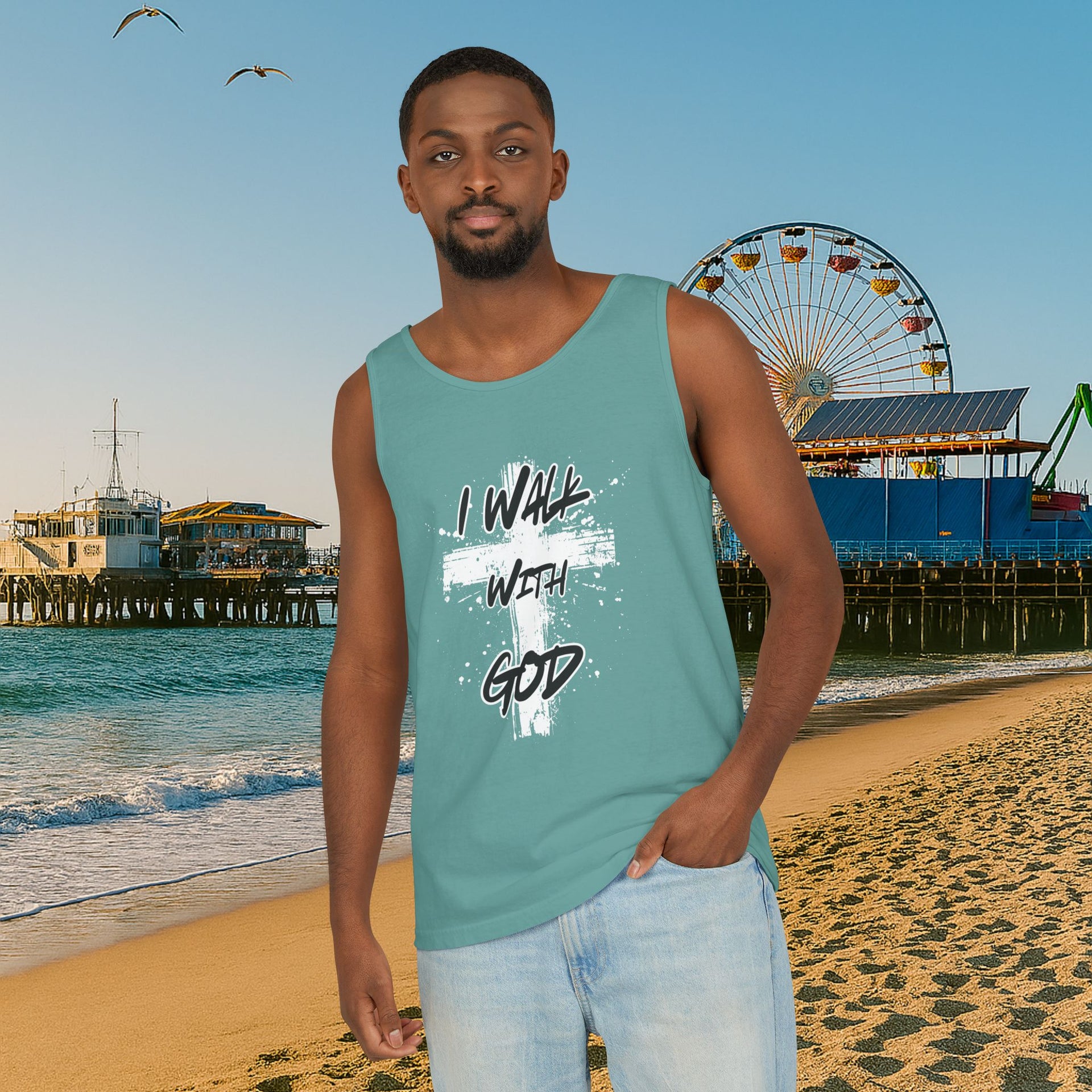 I Walk With God Unisex Relaxed Fit Tank Top - My Faith My Father