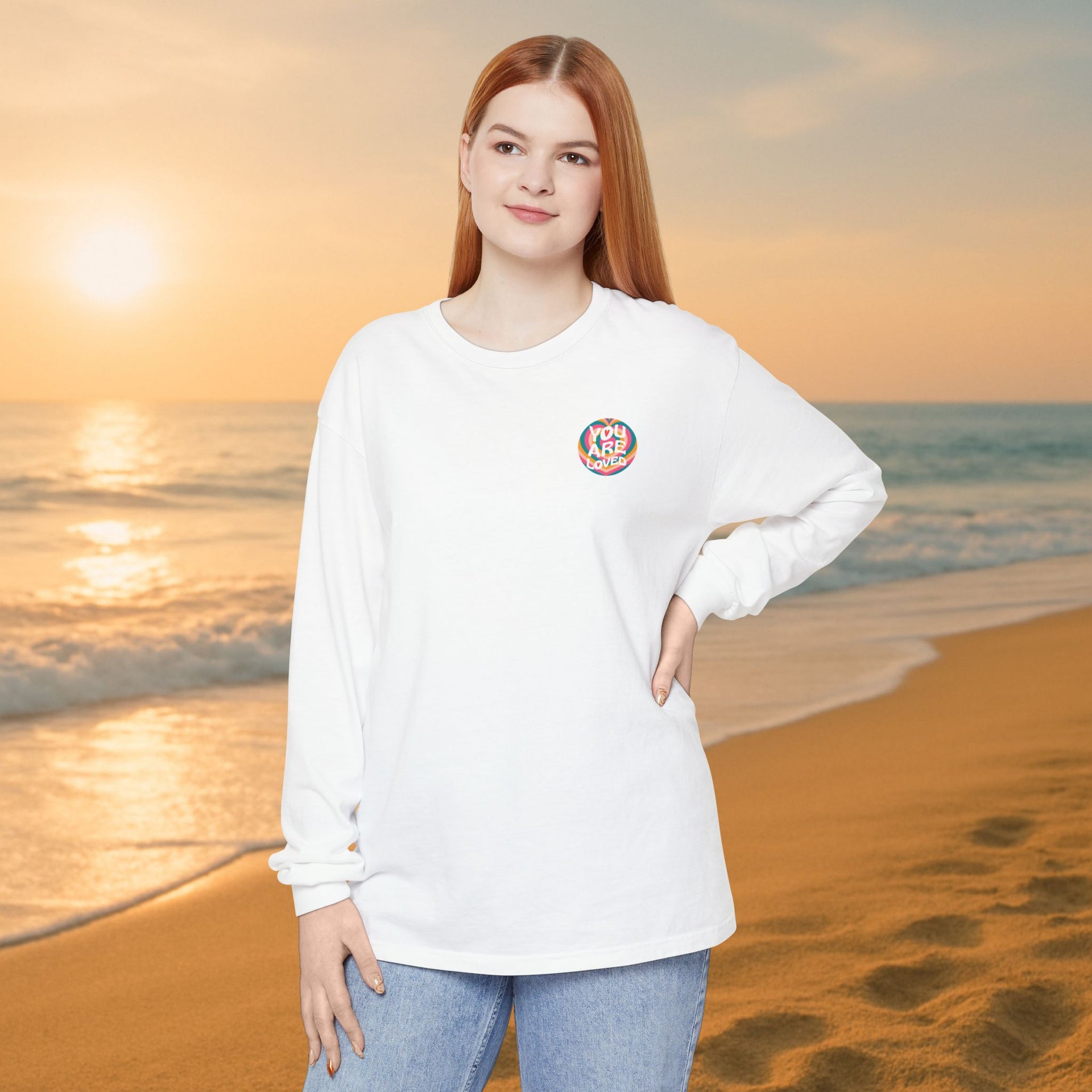 You Are Loved Retro Unisex Relaxed Fit Long Sleeve T-Shirt - My Faith My Father