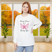 Living Proof Of A Loving God Butterfly Unisex Relaxed Fit Long Sleeve T-Shirt - My Faith My Father