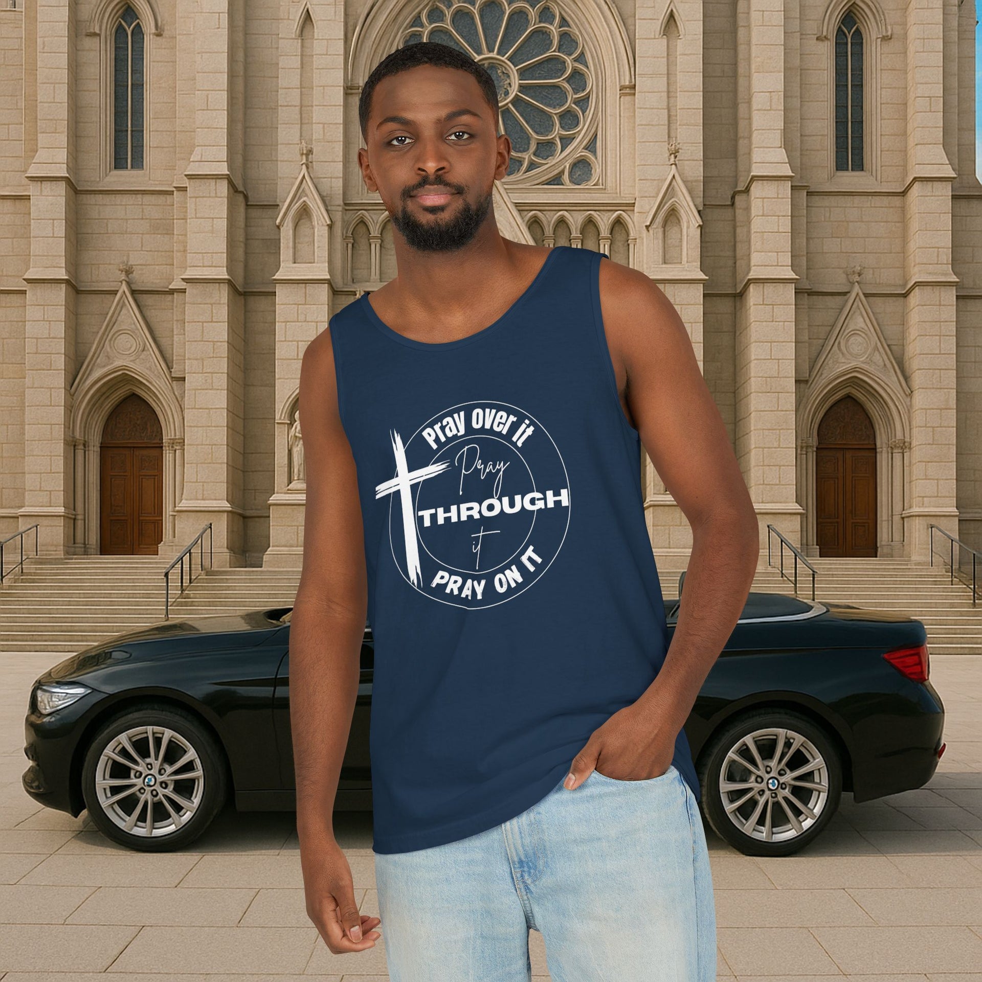 Pray Over It Unisex Relaxed Fit Tank Top - My Faith My Father