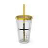 Cross With Faith Sunsplash 16oz Tumbler with Straw - My Faith My Father