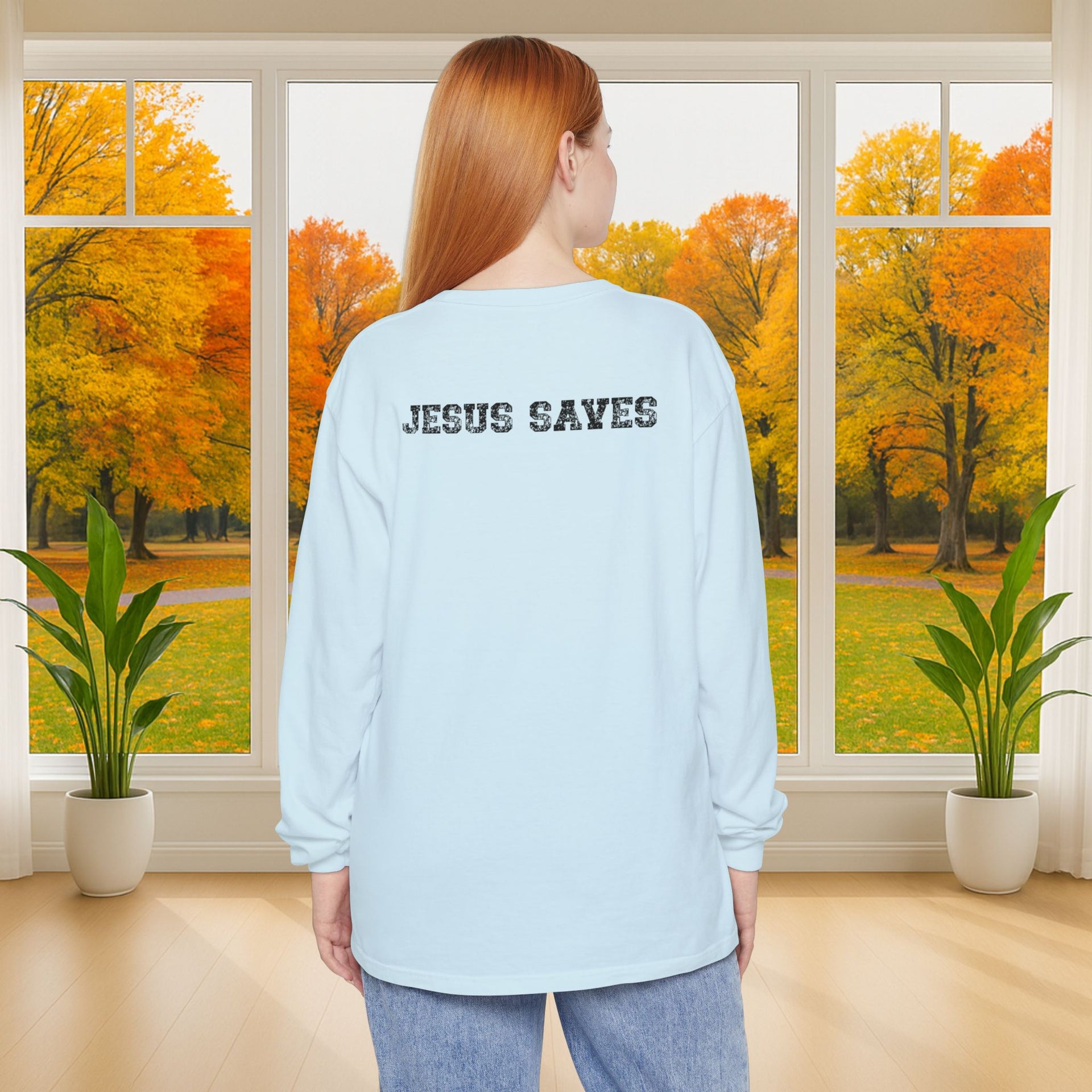 Jesus Saves Unisex Long Sleeve T-Shirt - My Faith My Father