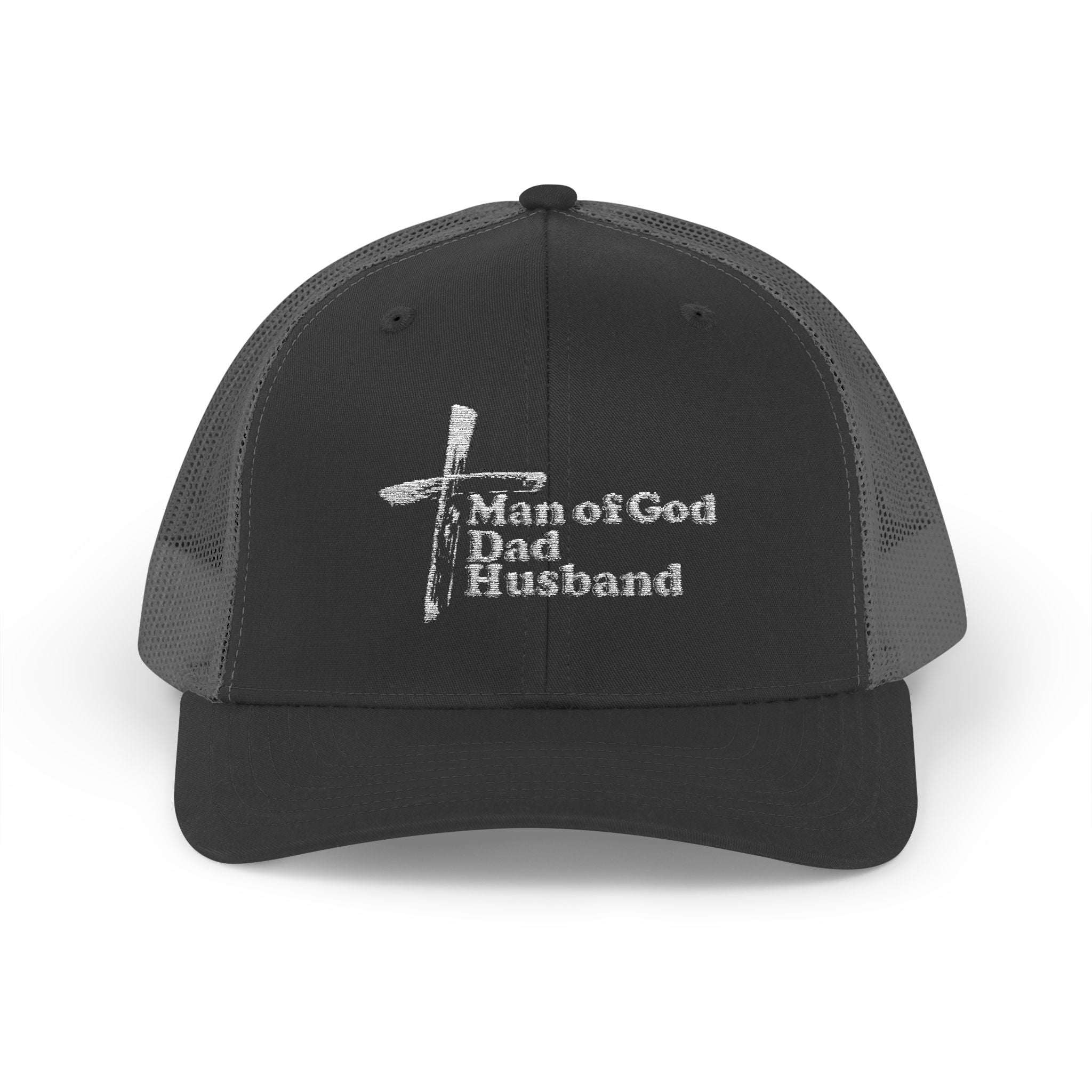 Man of God, Dad, Husband Snapback Trucker Hat