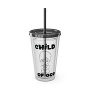 Child of God (Boy) Sunsplash 16oz Tumbler With Straw - My Faith My Father