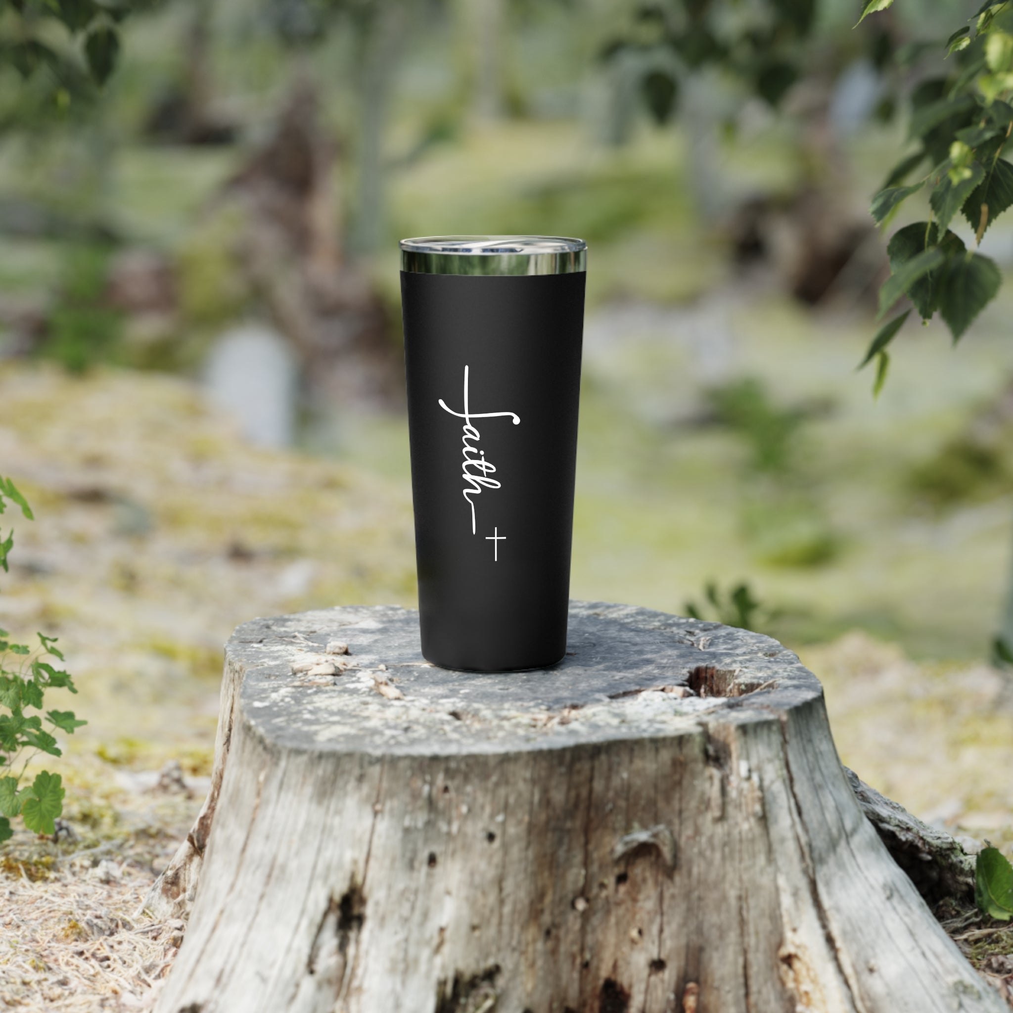 Faith With Cross 22oz Copper Vacuum Insulated Tumbler