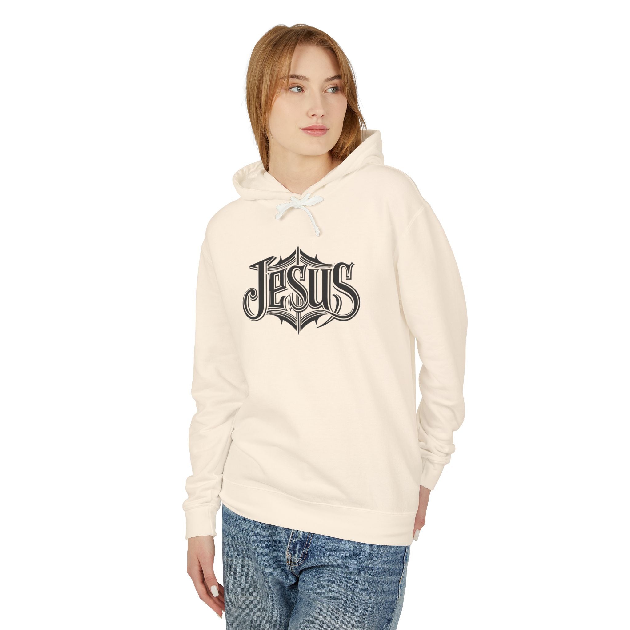 Jesus Unisex Relaxed Fit Lightweight Hooded Sweatshirt