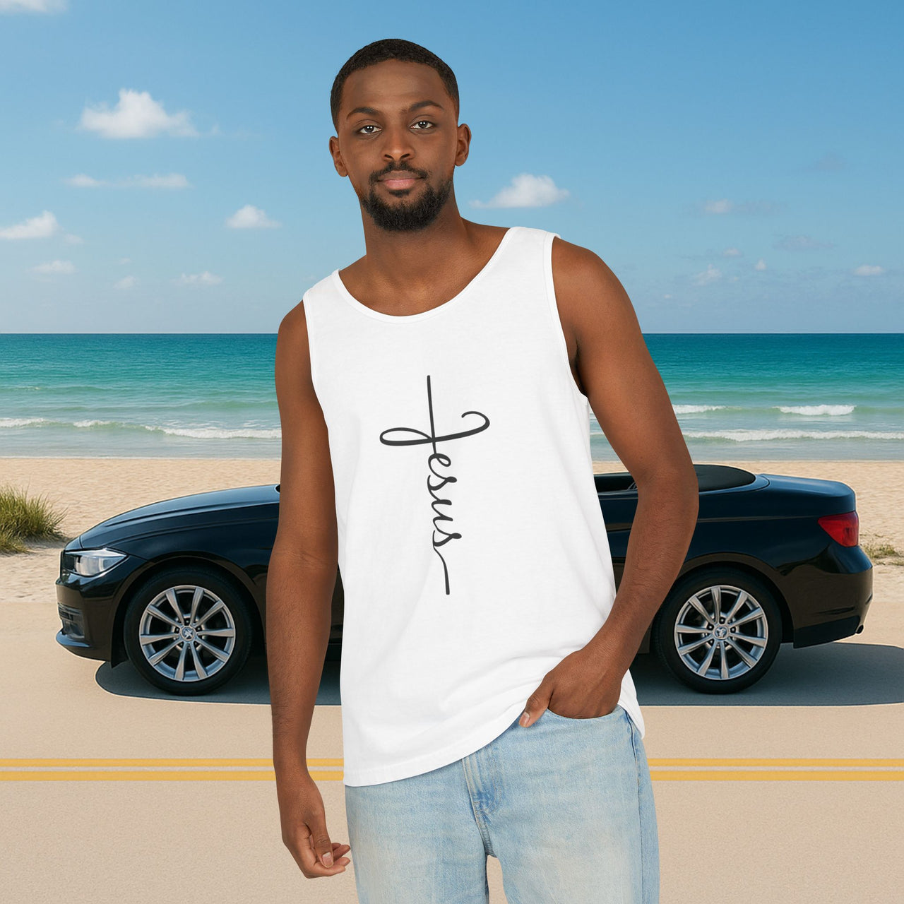 Jesus Cross Unisex Relaxed Fit Tank Top - My Faith My Father