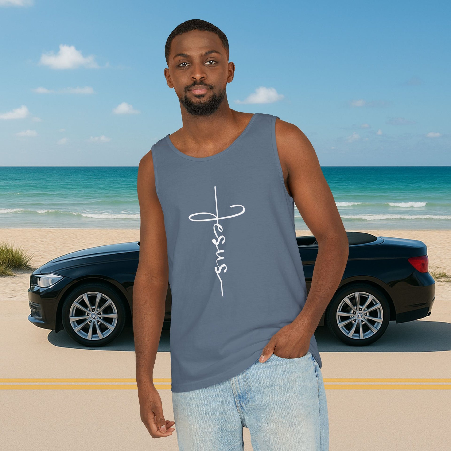 Jesus Cross Unisex Relaxed Fit Tank Top - My Faith My Father
