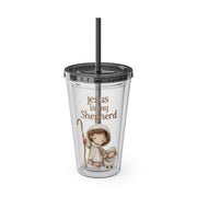 Jesus Is My Shepherd Sunsplash 16oz Tumbler With Straw - My Faith My Father
