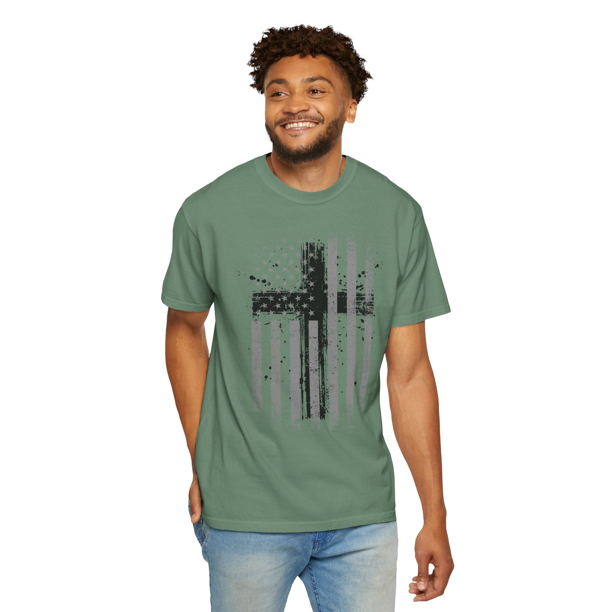Flag With Cross Faith Unisex Relaxed Fit T-Shirt