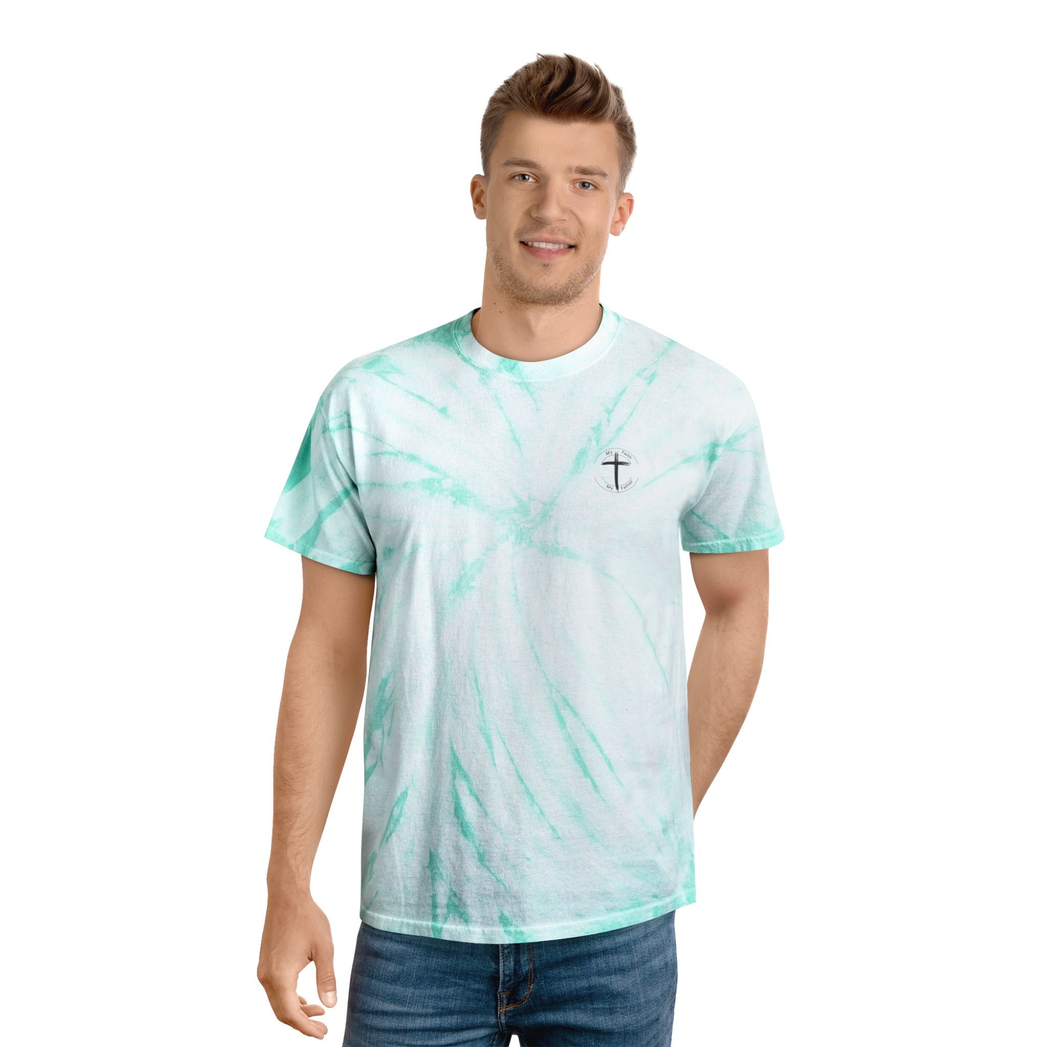 All I Need Is Coffee and Jesus – Unisex Christian Tie-Dye T-Shirt | Faith & Coffee Cyclone Tee