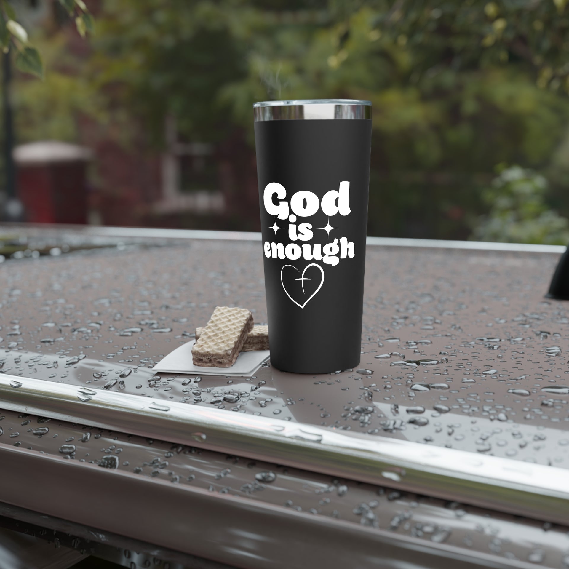 God Is Enough 22oz Copper Insulated Travel Mug - My Faith My Father