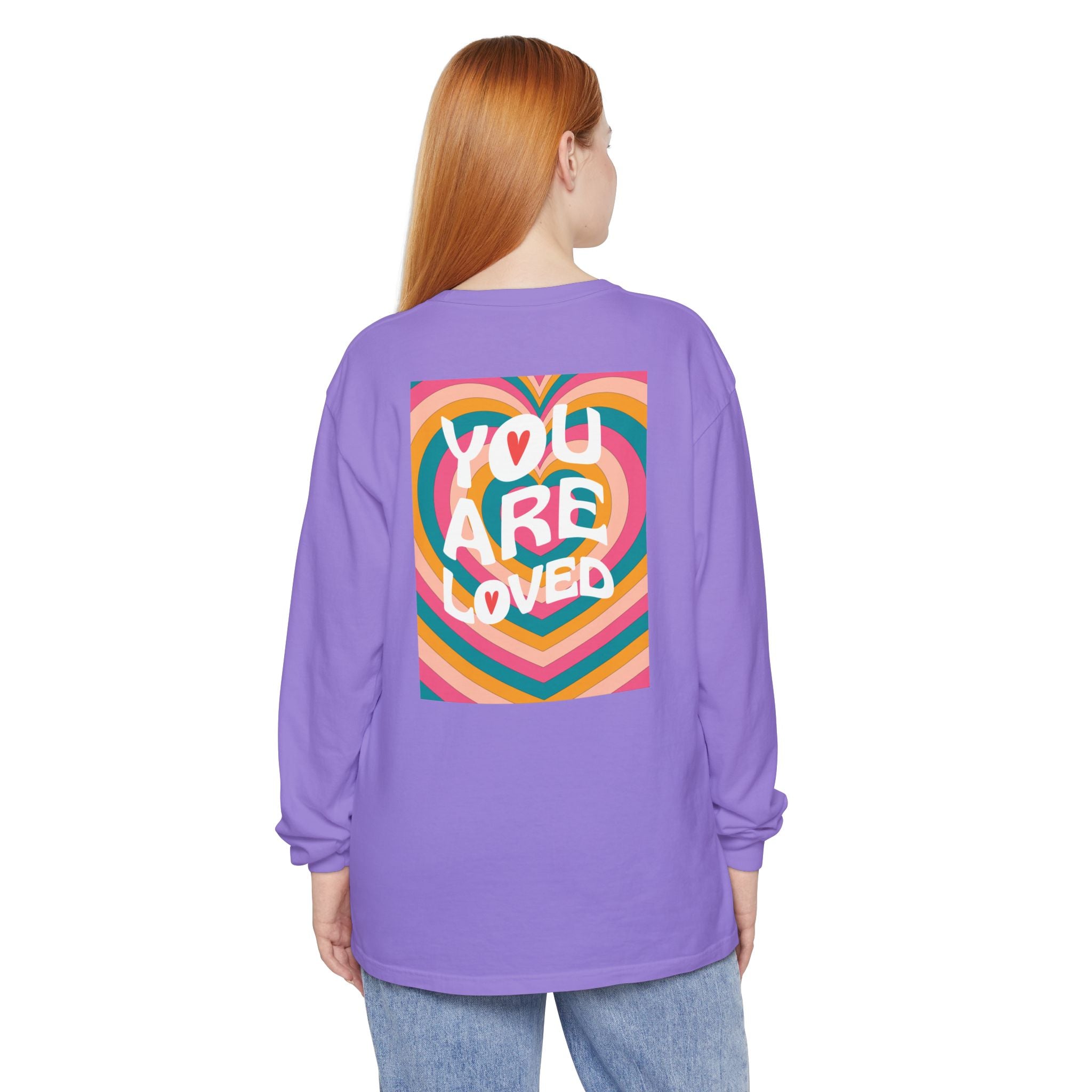 You Are Loved Retro Unisex Relaxed Fit Long Sleeve T-Shirt
