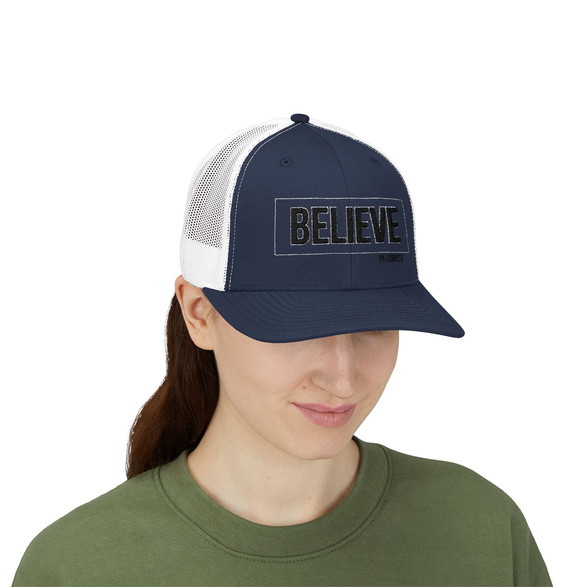 Believe In Christ Snapback Trucker Hat