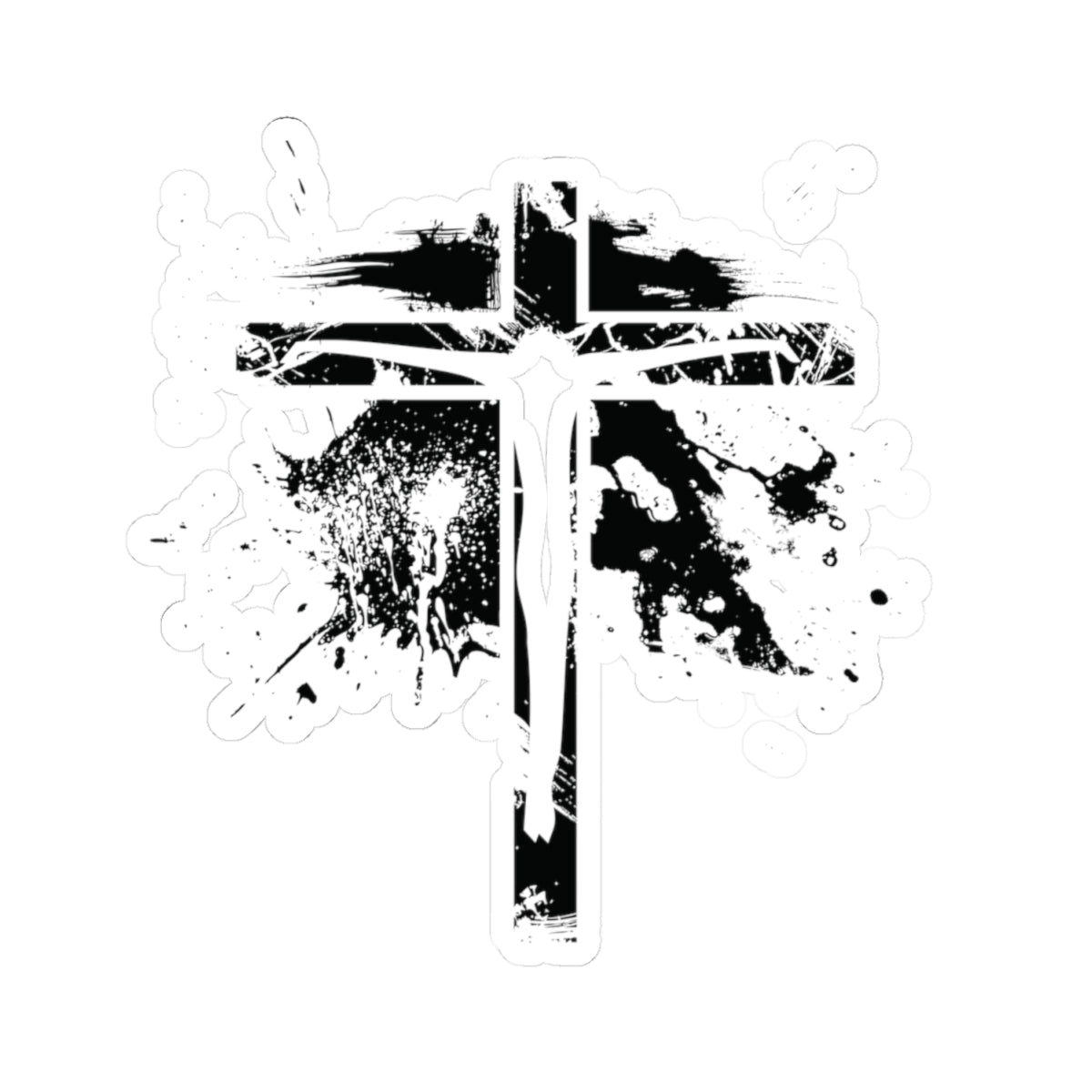 Jesus On Cross Kiss-Cut Stickers - My Faith My Father