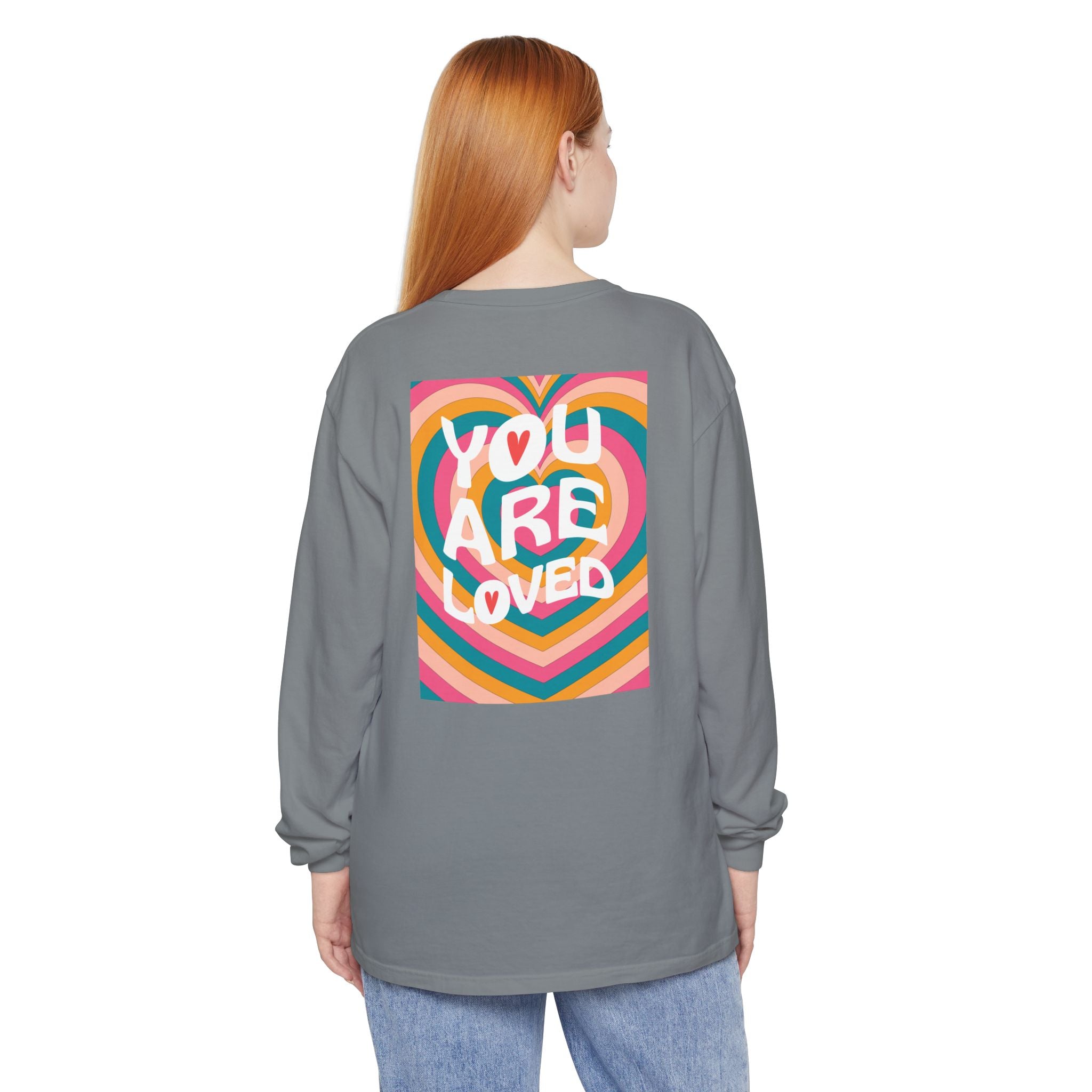 You Are Loved Retro Unisex Relaxed Fit Long Sleeve T-Shirt