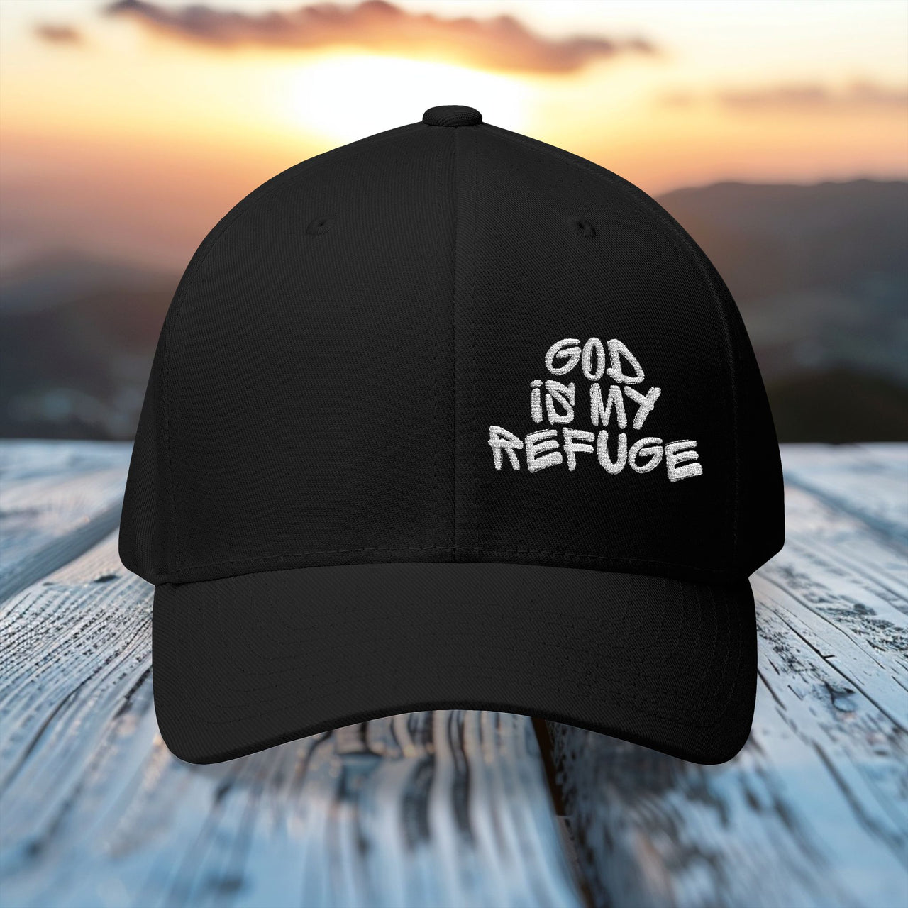 God Is My Refuge Flexfit Hat - My Faith My Father