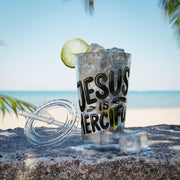 Jesus Is Merciful Sunsplash 16oz Tumbler With Straw - My Faith My Father