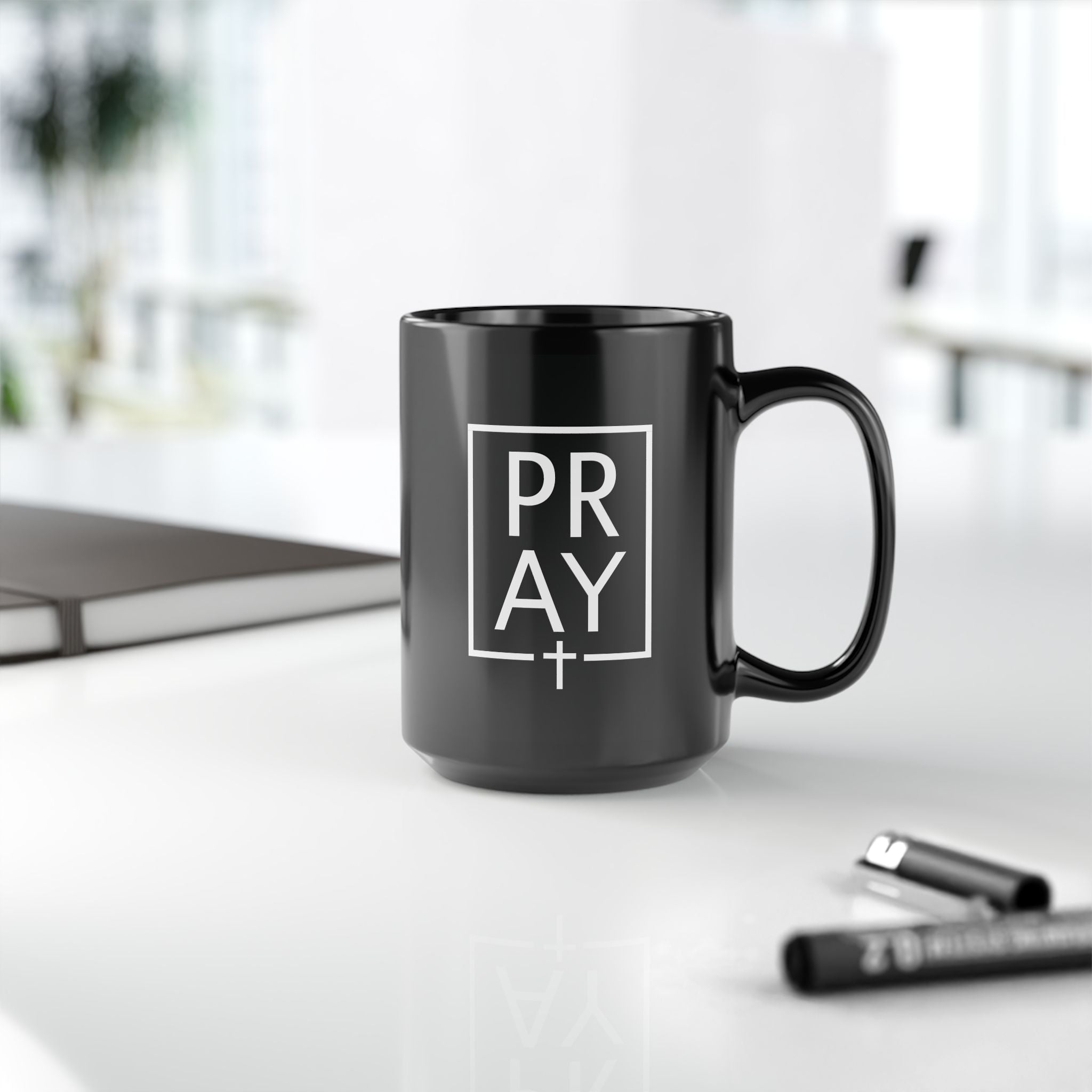 Pray + Cross Ceramic Mug