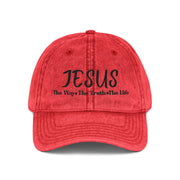 JESUS The Way The Truth The Life Vintage Hat - My Faith My Father