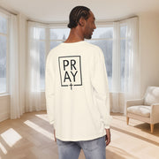 PRAY + Cross Unisex Relaxed Fit Long Sleeve T-Shirt - My Faith My Father