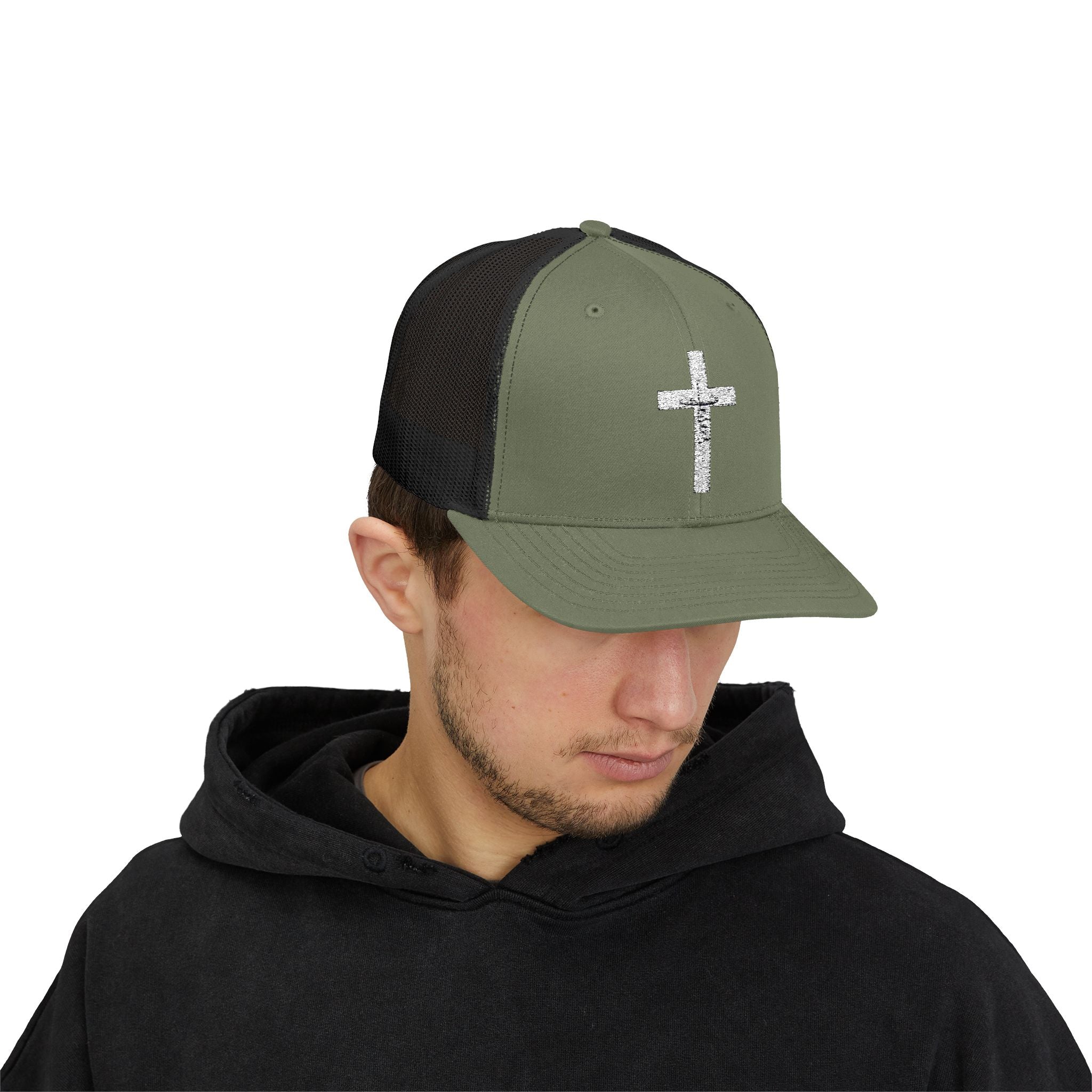 Cross With Jesus Snapback Trucker Hat