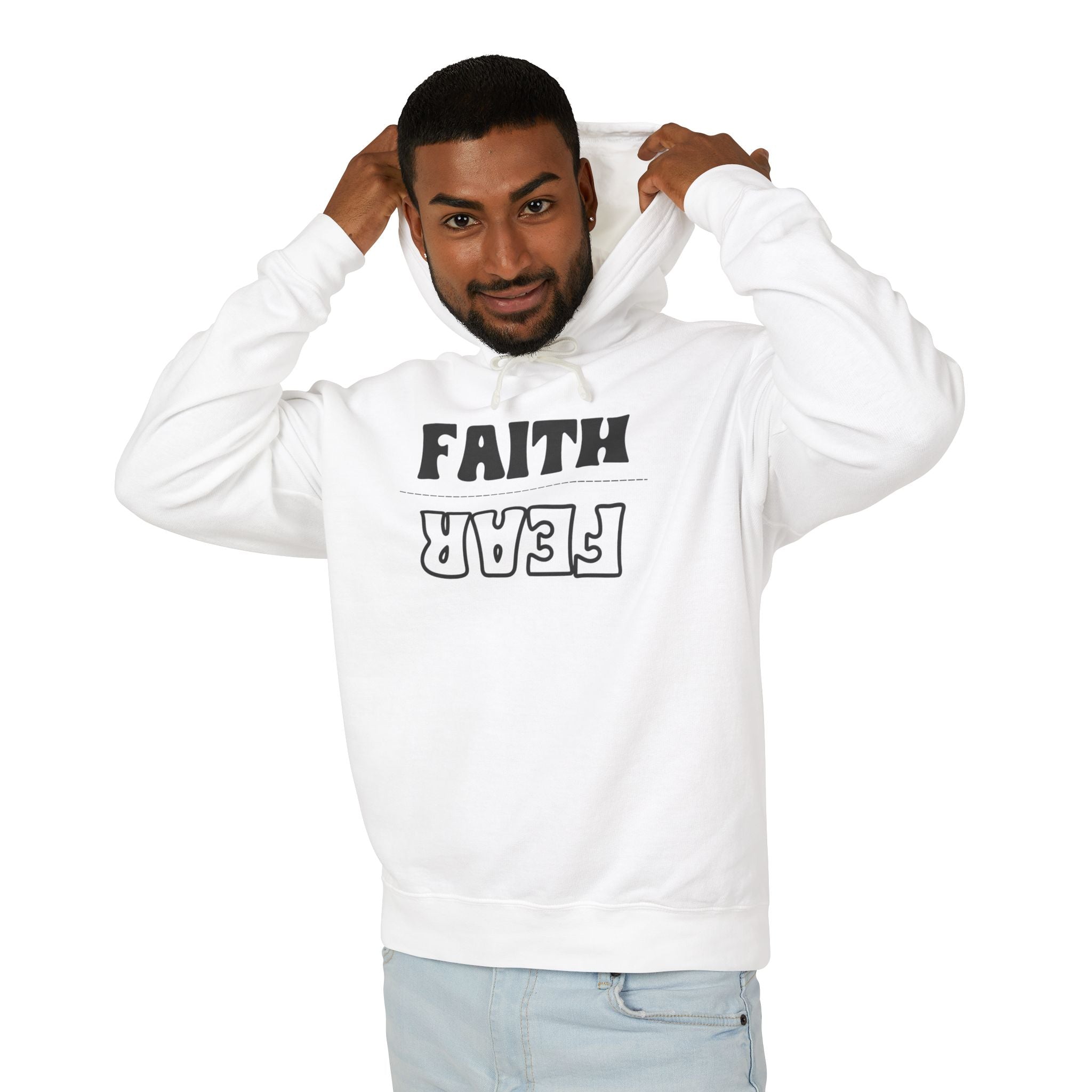 Faith Over Fear Unisex Relaxed Fit Lightweight Hoodie