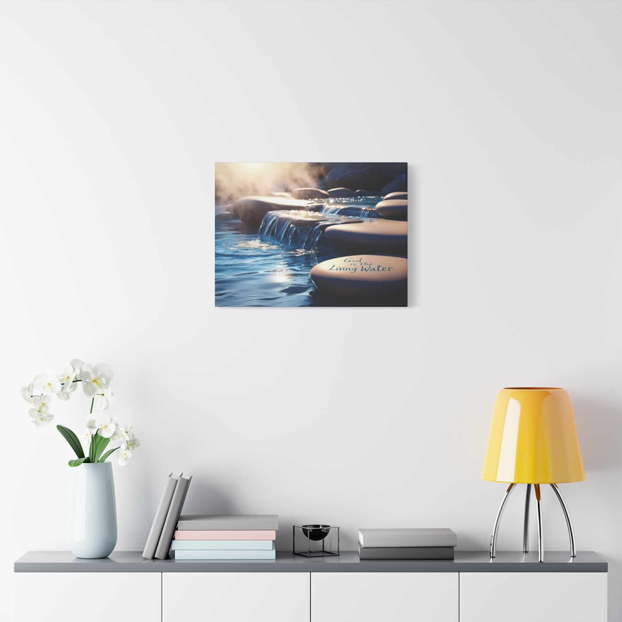 God is the Living Water Wall Decor Canvas