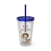 Jesus Is My Shepherd Sunsplash 16oz Tumbler With Straw - My Faith My Father