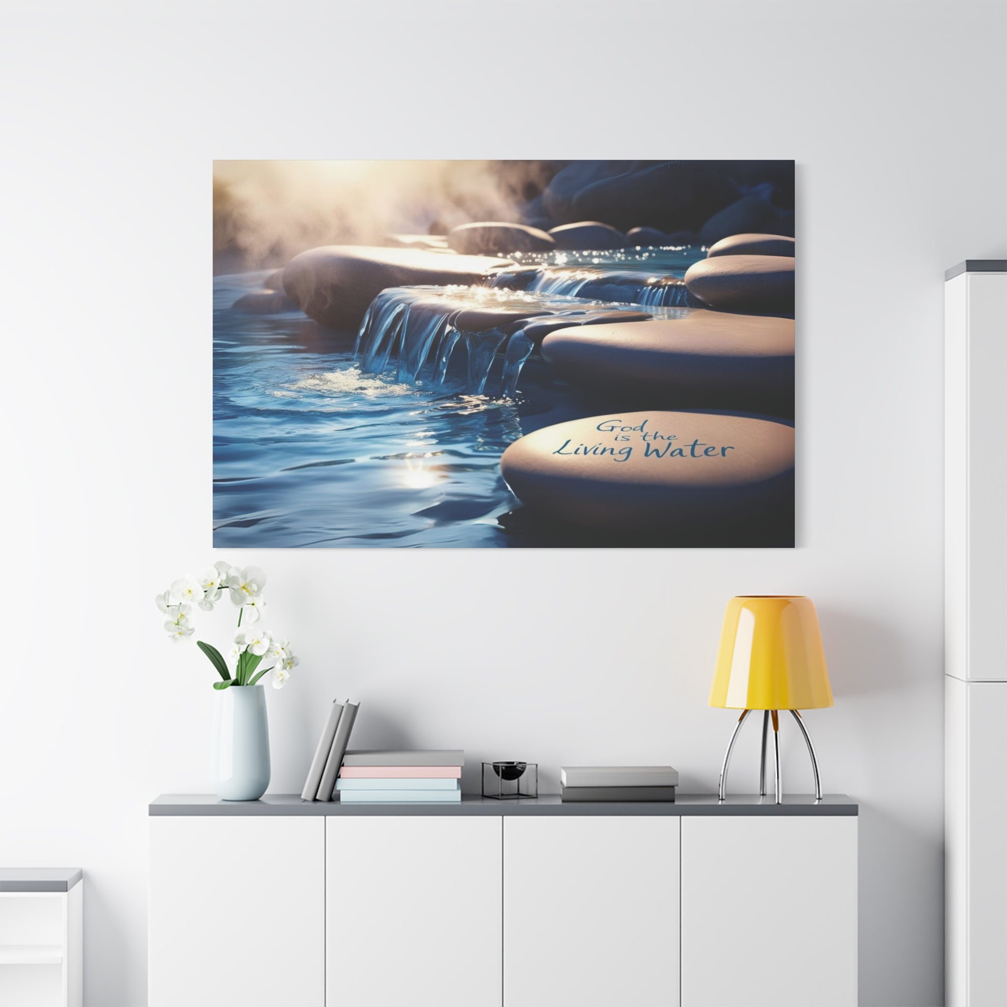God is the Living Water Wall Decor Canvas