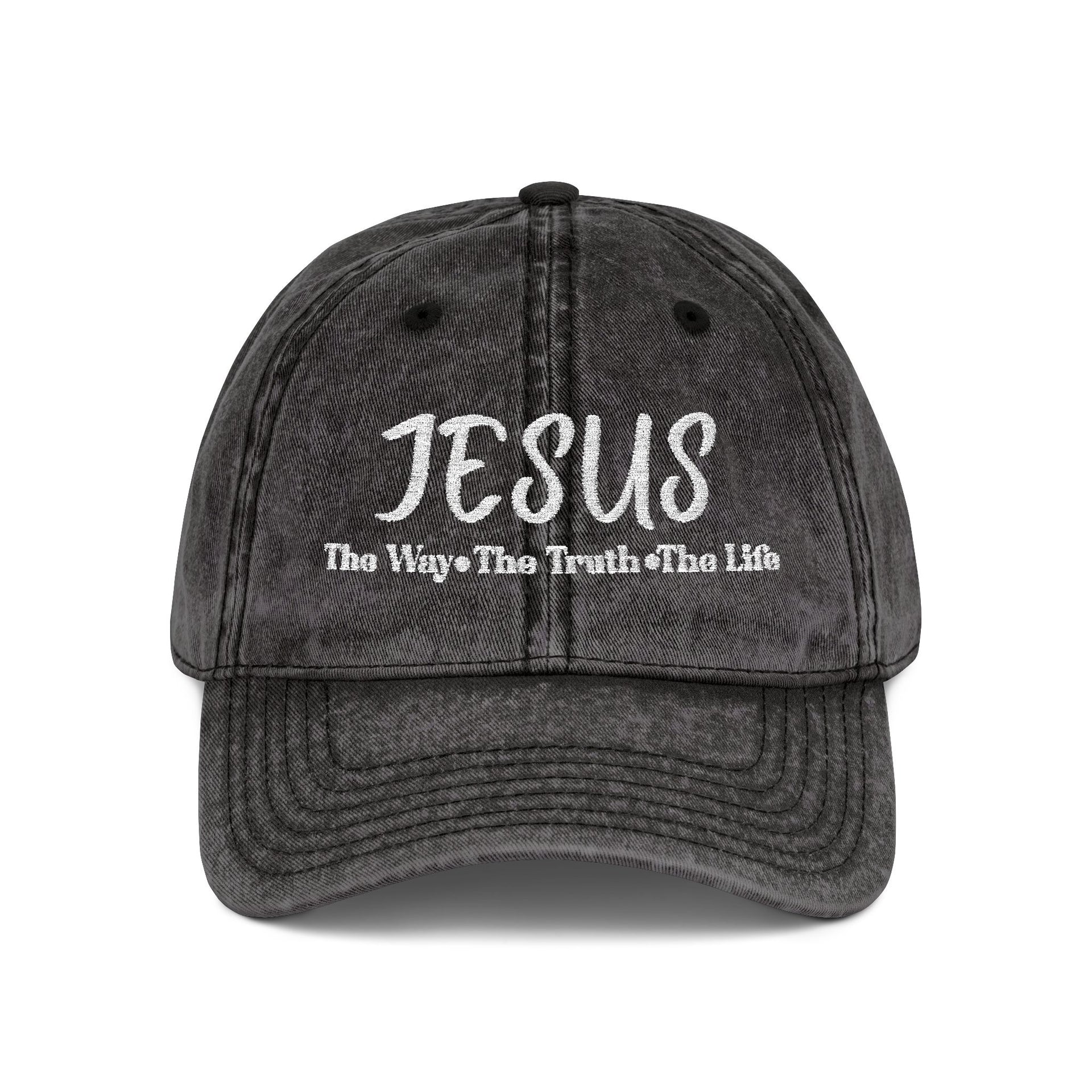Embroidered Vintage Cap - Jesus The Way, The Truth, The Life Hat - My Faith My Father